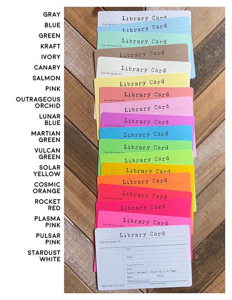 Ivory Library Cards Set of 10 | 4” X 6” | Sturdy Cardstock Notecards ...