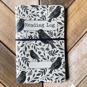 Reading Log Pocket-Sized Notebook: 110 Entries - Birds Cover Design | 3.5” x 5.5” | 56 Pages | Blog List Journal Book Tracker