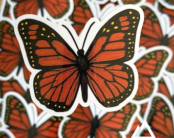 Amber, the Monarch Butterfly from The Critter Collection  | 3” Weatherproof Stickers