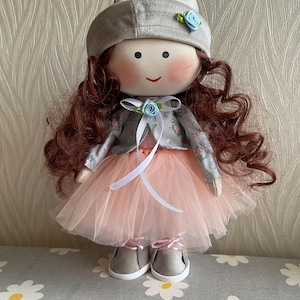 Regalo fatto a mano per Natale e Capodanno, Peluche fatto a mano per bambini e neonati, Bambola Tilda tessile, Bambola decorativa fatta a mano