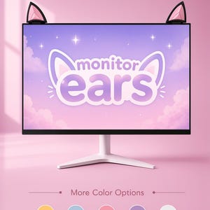 Oreilles de chat 3D personnalisées pour écran, décoration kawaii pour moniteur, accessoires mignons pour PC gaming et bureau, cadeau pour gamer