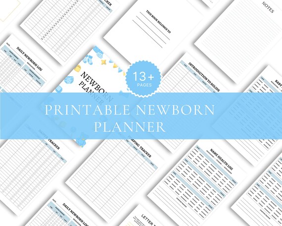 Newborn Planner Printable: Baby Feeding & Sleep Tracker (Digital Download)