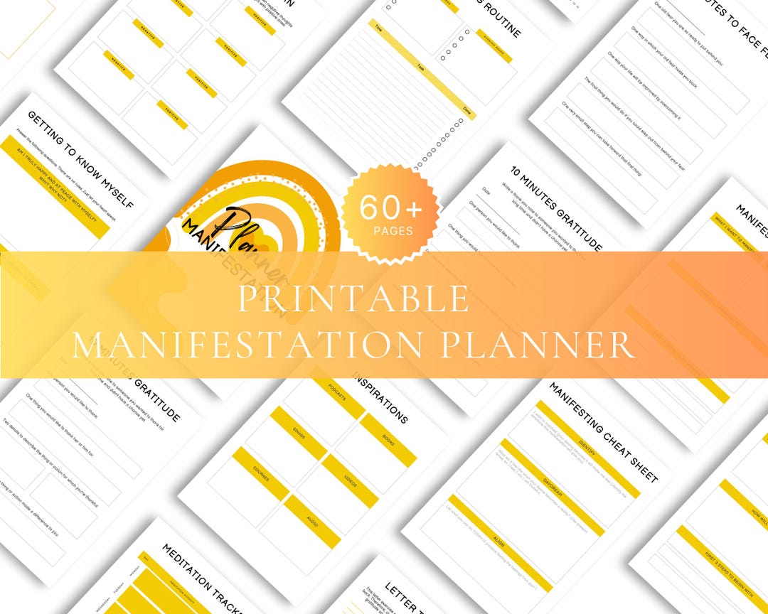 Manifestation Planner Printable, Law of Attraction Journal, Goal ...