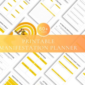 Manifestation Planner Printable, Law of Attraction Journal, Goal Setting Workbook, Dream Life Tracker, Affirmation Planner, Vision Planner