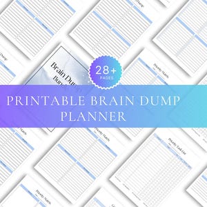 Brain Dump Planner Printable, Mind Clarity Journal, Thought Organizer, Idea Tracker, Productivity Notebook, Mental Decluttering