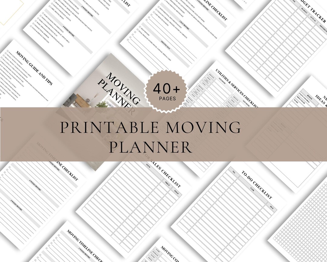 Ultimate Moving Planner Printable, Moving Checklist, Packing Planner ...