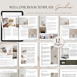 Welcome Book Template | Airbnb and Vacation Rental Guest Guide | Editable Canva Template | House Rules and Local Tips