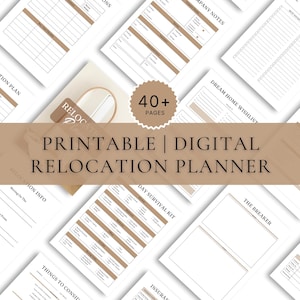 Moving Planner Printable, Relocation Checklist, Home Moving Organizer, Apartment Move Planner, Digital Moving Guide, House Relocation PDF