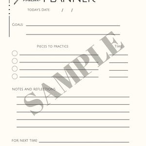 Practice Journal Worksheet