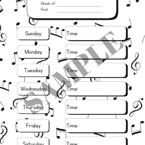 Weekly Practice Log Download