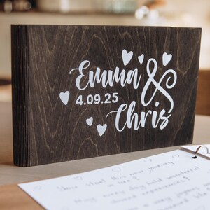 Caja para tarjetas y libro de firmas para bodas, caja moderna para tarjetas de boda, libro de firmas de boda, caja para tarjetas de boda con ranura, libro de firmas personalizado