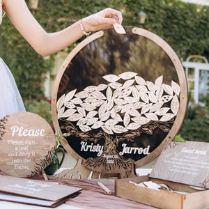 Personalized Wedding Favors, Wedding Guestbook Tree 100 leaves, Wedding Drop Box Sign, Wedding Acrylic Decor, Baby Shower Guest Book