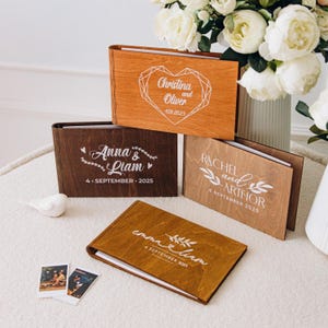 Libro de visitas con fotos personalizado para bodas, letrero con foto Polaroid, recuerdo de boda, libro de visitas con fotos instantáneas para fiestas de cumpleaños.
