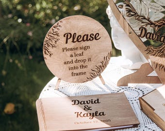 Wedding Ceremony Aesthetic Guest Book Alternative Sign, Love Rustic Wall Decor - Set, Family Aniversary Gifts, Baby Shower Guestbook Sign