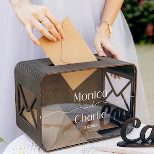 Boîte pour cartes de mariage personnalisée pour décoration de mariage, boîte de remise des diplômes, boîte à souvenirs, cadeau d'anniversaire, boîte à souvenirs de mariage pour cartes de voeux