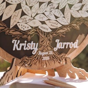 Wooden Decor, Wedding Guest Book Alternative , Guest Book Sing, Boho Keepsake Box, Wishing Leaves, Personalized Wedding Gift for Couple