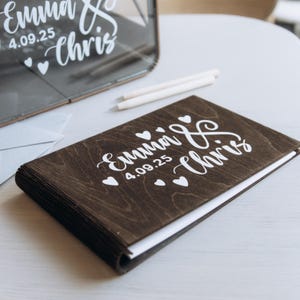 Libro de firmas de madera personalizado para cumpleaños, caja para tarjetas de boda personalizada con ranura para guardar dinero, decoración rústica para bodas, letrero.