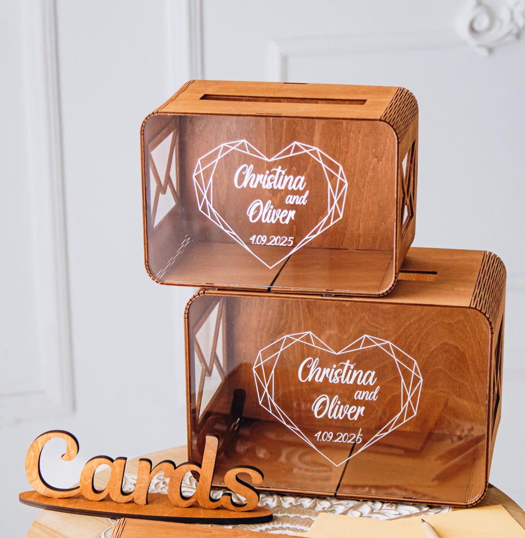 Wedding Card Box, Rustic Wedding Gift Box, Custom Wooden Card Box ...