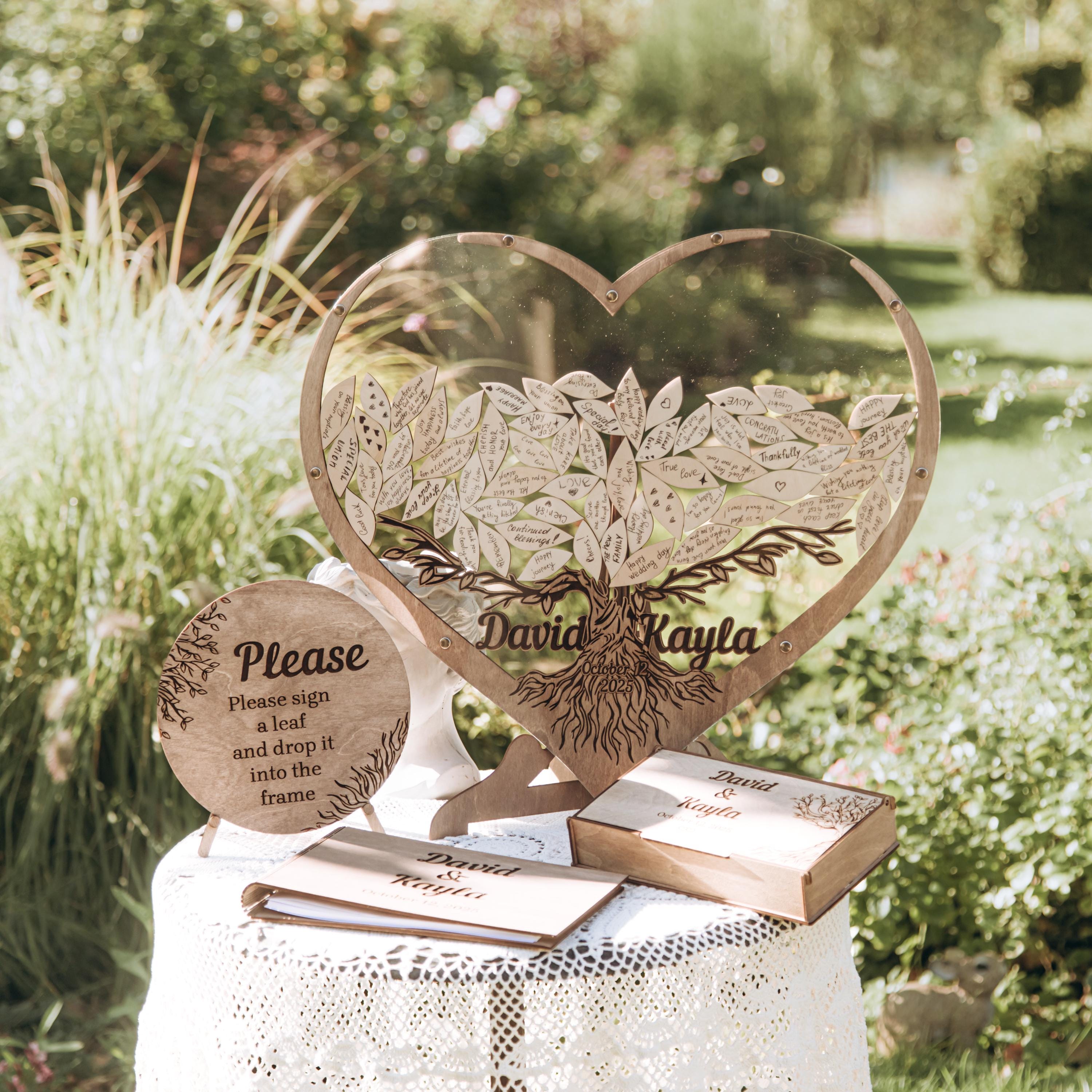 Leaf Drop Guest Book Tree Set