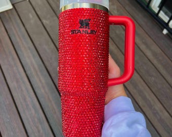 Red Bedazzled Bling 30oz Tumbler Stanley