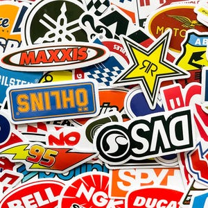 50 zufällige Auto Racing Aufkleber, Motorrad Logo Aufkleber für Racing Fans, Motocross Aufkleber, wasserdichte Aufkleber für Journal, Wasserflasche