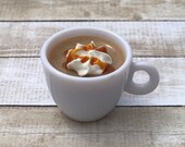 Hazelnut Coffee Tea with Caramel White Mug Farmer 39 s Market for American Girl Doll Food Coffee House BJD like Smart Doll