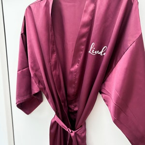 Personalised Bridal Robe, Satin Robes, Custom/ Personalised Dressing gowns/ Bridesmaids gown
