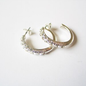 Gold Bling Hoop Earrings For Women Rhinestone Sparkle Dangle Earrings Large Gold Silver Statement Jewelry Prom Wedding Party Outfits Christmas Birthday New Years Gifts