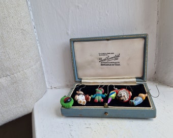 Orphaned earrings destash: job lot of 6 uinpaired handmade, painted earrings in the shape of cute animals, with silver tone pierced earwires