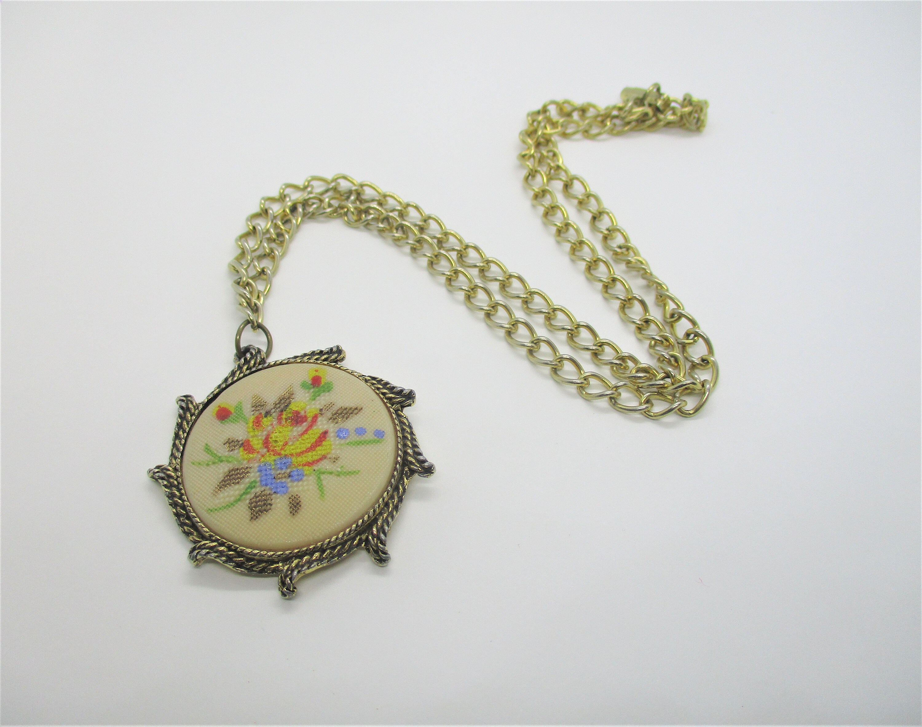 Download Cross stitch pendant: Very cute kitsch 1960s mock cross | Etsy
