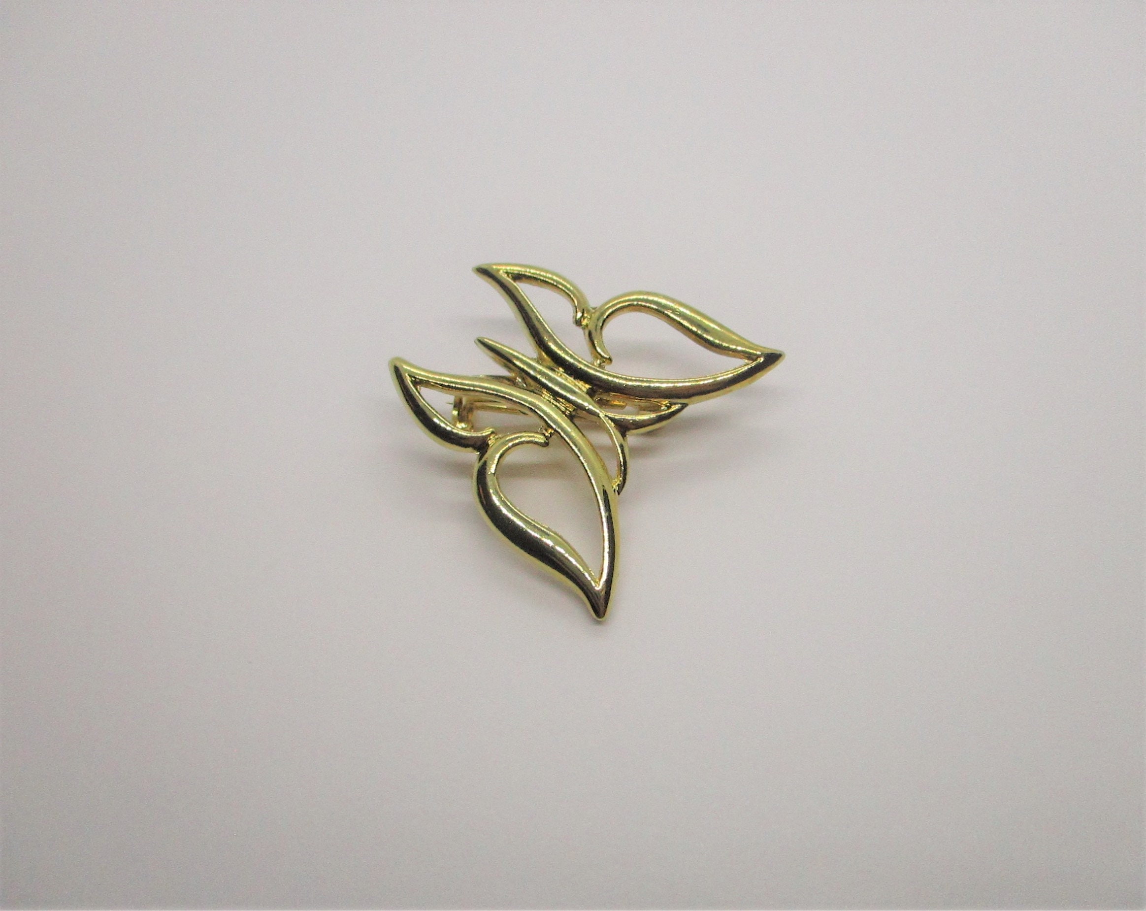 Gold Plated 925 Sterling Silver Butterfly Brooch for Women