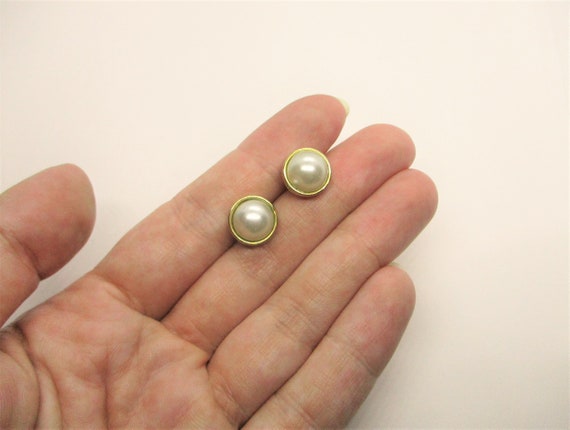 Costume pearl best sale earrings