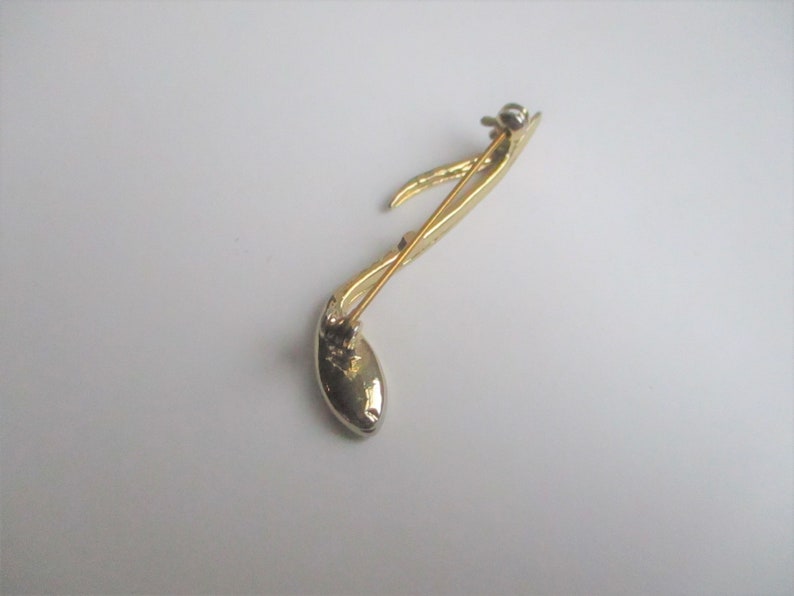 Gorgeous Musical quaver brooch charming 1960s brilliant cut rhinestone costume musical note pin brooch quaver musical note pin brooch