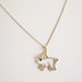 Sterling rabbit necklace: Pretty hallmarked sterling silver and cute bunny rabbit pendant statement necklace on fine chain
