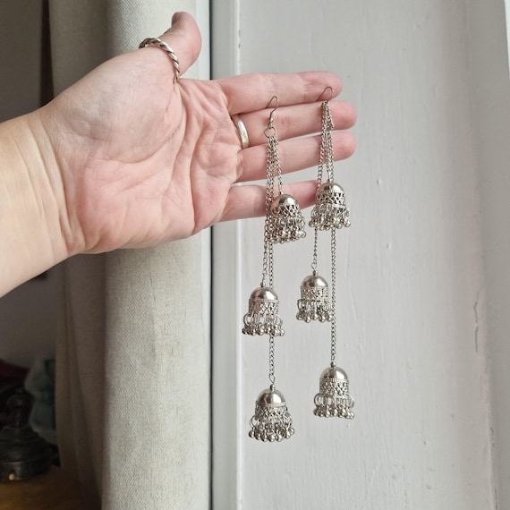 Indian statement earrings: beautiful incredibly l… - image 3