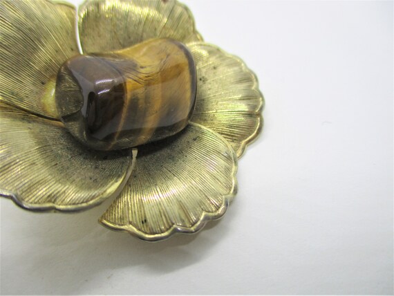 Tiger's eye brooch: Sweet, gold tone and tiger's … - image 5