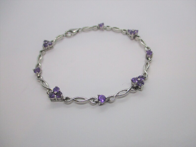 Amethyst Flower Bracelet