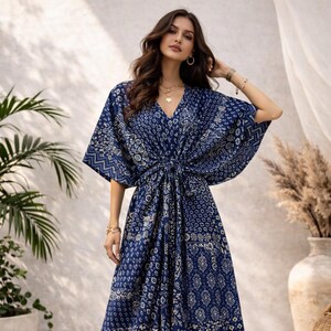 Traditional Block Pattern Patchwork Print Maternity Friendly Outfit