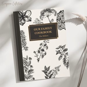 Personalized Family Cookbook | Custom Family Cookbook | Name Recipe Journal | Cookbook for Couples | Family Chef Gift | Custom Cooking Book
