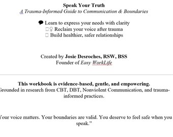 How to Set Boundaries Without Guilt, Stop People Pleasing, Toxic Relationship Help, Self Respect Workbook, Healing Journal PDF