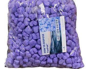 Funpak Minipack Plant Based Biodegradable Packing Peanuts 0.60 Cu Ft Bag  Compostable purple Hearts 