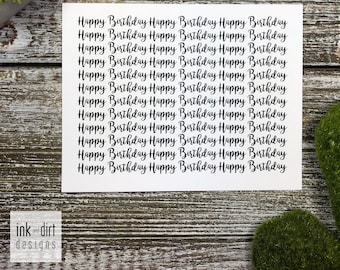 Happy Birthday Script Typography Card