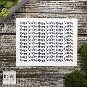 Happy Birthday Script Typography Card
