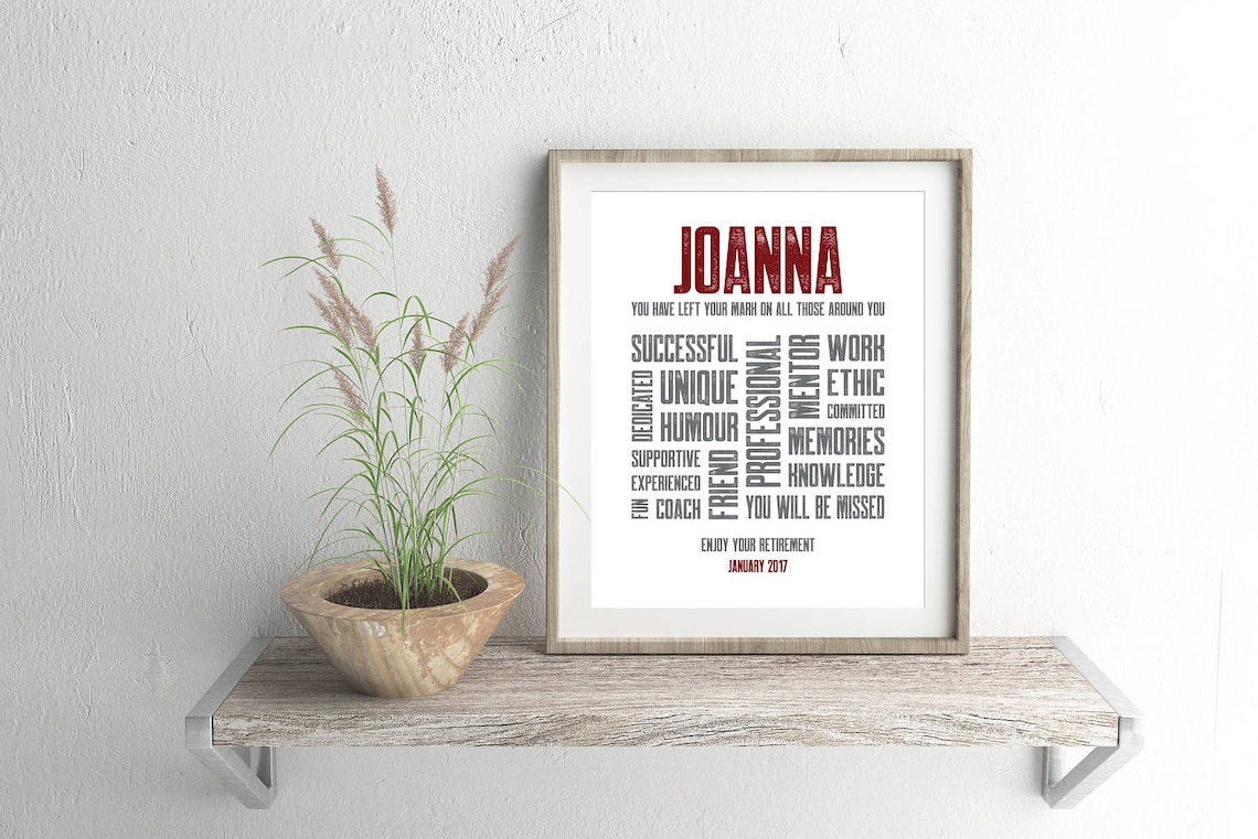 Retirement Print Retirement Gift Customized Retirement - Etsy