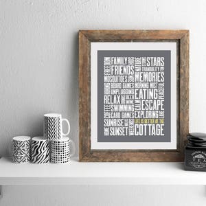 Cottage Print, Cottage Decor, Cottage Art, 8x10, Cottage Typography Print, Cottage Word Art, Cottage Style, Modern Cottage image 4