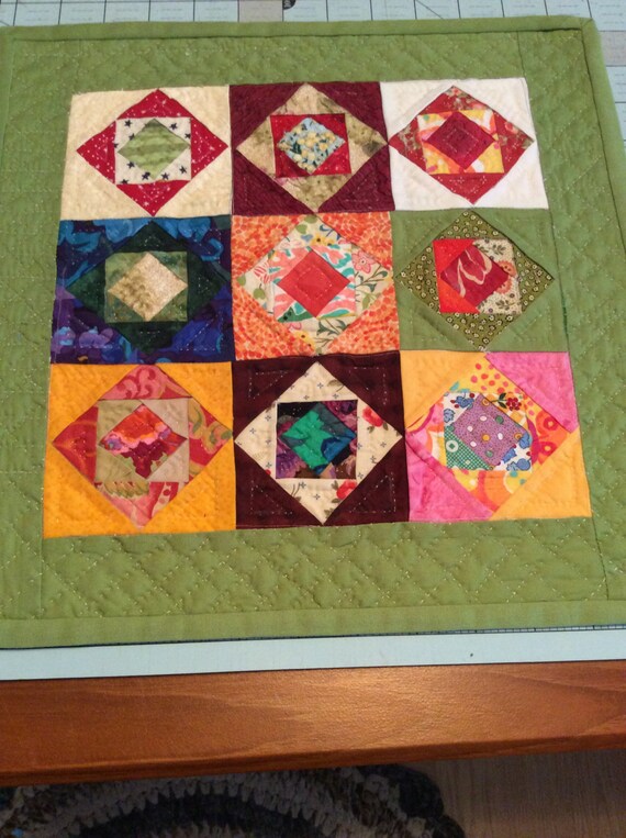 Items similar to Mini quilt hand stitched on Etsy
