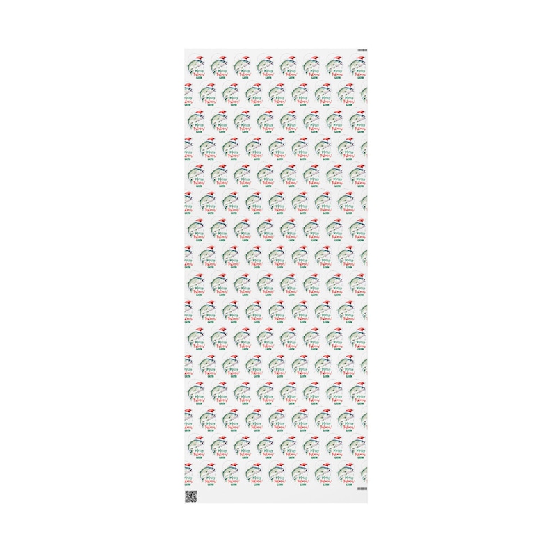 Personalized Fishing Christmas Wrapping Paper, Bass Gift Wrap, Fisherman Gift image 8
