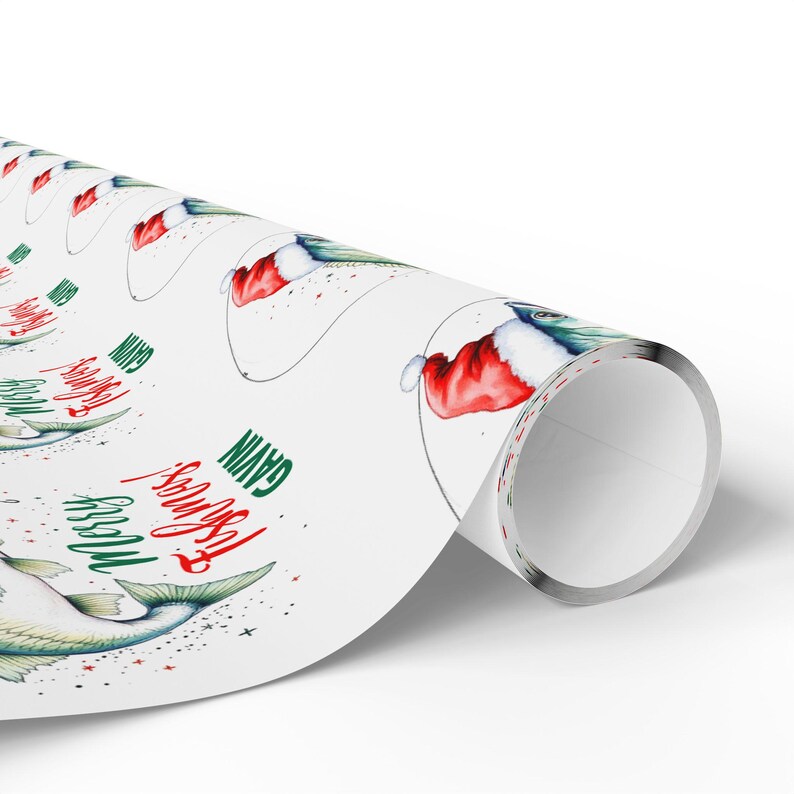 Personalized Fishing Christmas Wrapping Paper, Bass Gift Wrap, Fisherman Gift image 6
