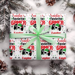 Gamer Personalized Holiday Wrapping Paper, Controller Gift Wrap, Gift Wrap for Gamers, Custom Wrapping Paper, Gamer Gift