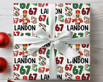 67 Christmas Wrapping Paper, Teen Gift Wrap, Six Seven Meme, Funny Gift